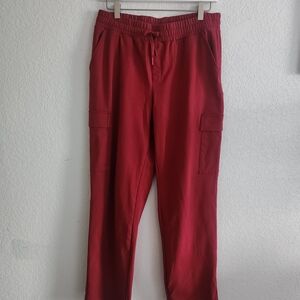 Mondetta Women's Maroon Cargo Jogger Pants